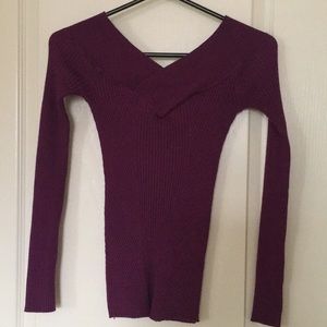 Candies V neck purple sweater